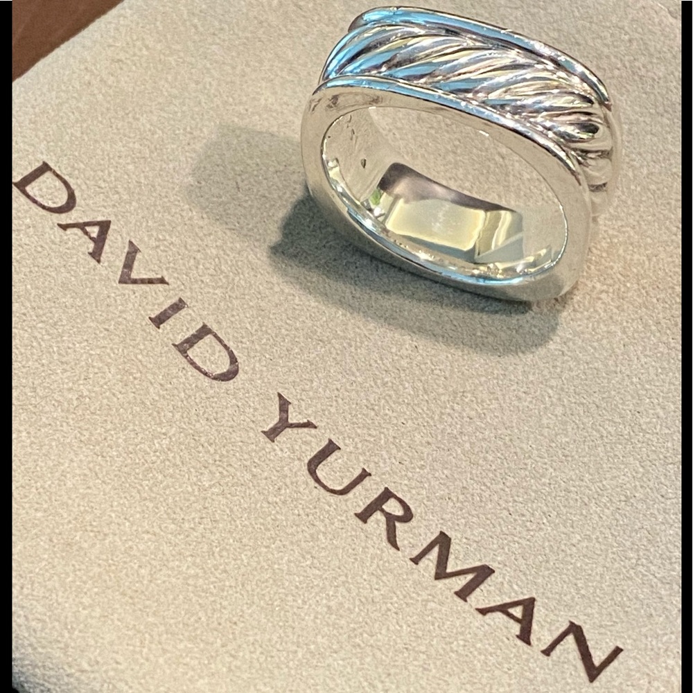 David Yurman Sculpted Cable Square Band Ring